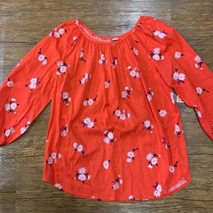 Red long sleeve shirt